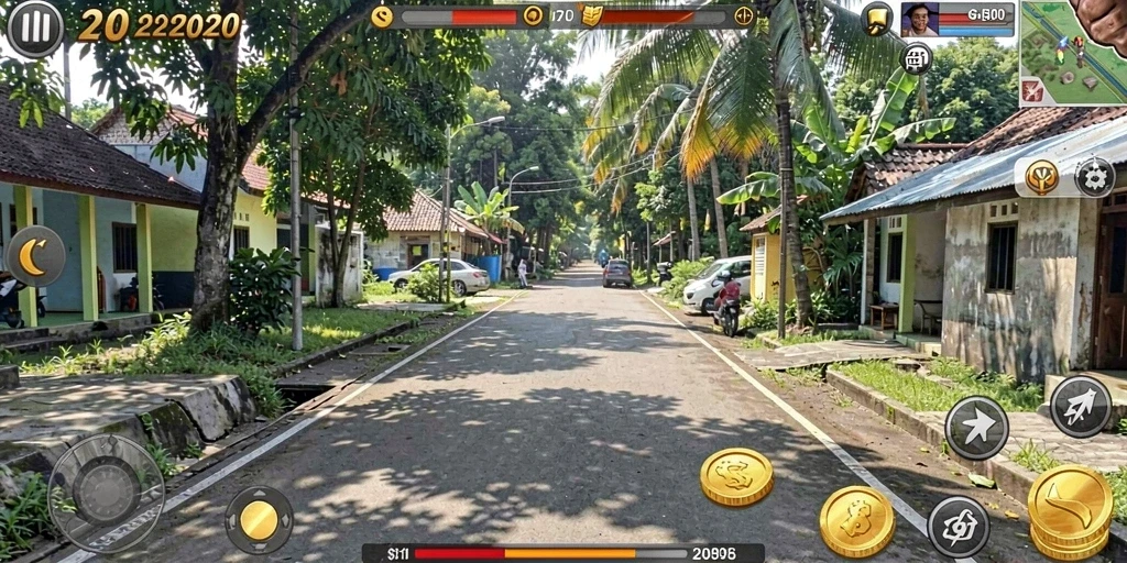Aksi seru di tengah pertandingan olahraga.